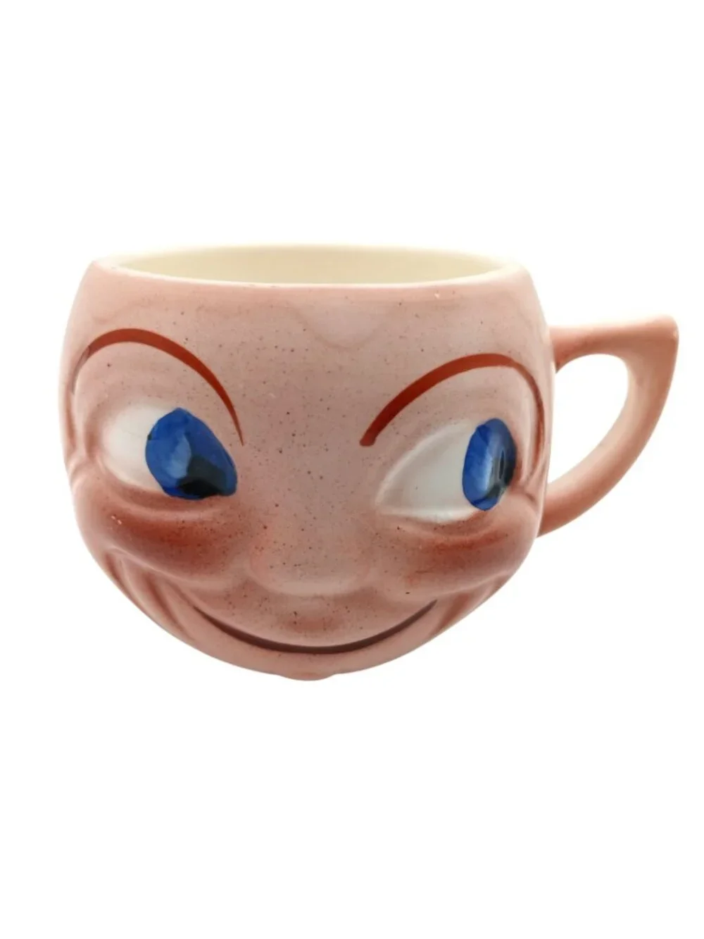 Vintage Czech Man in the Moon Child's Cup Figural Face Porcelain Mug